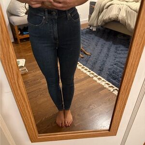 Everlane high rise skinny crop blue denim 25